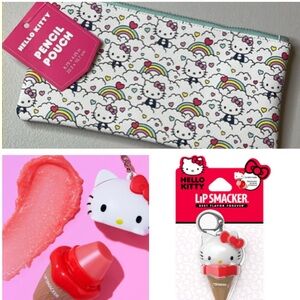Sanrio Hello Kitty pouch, makeup bag and lip balm pencil pouch